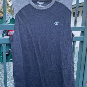 3-2036 MEDIUM Champion Men’s Sleeveless Athletic Shirt - Charcoal/Gray